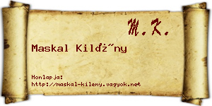 Maskal Kilény névjegykártya
